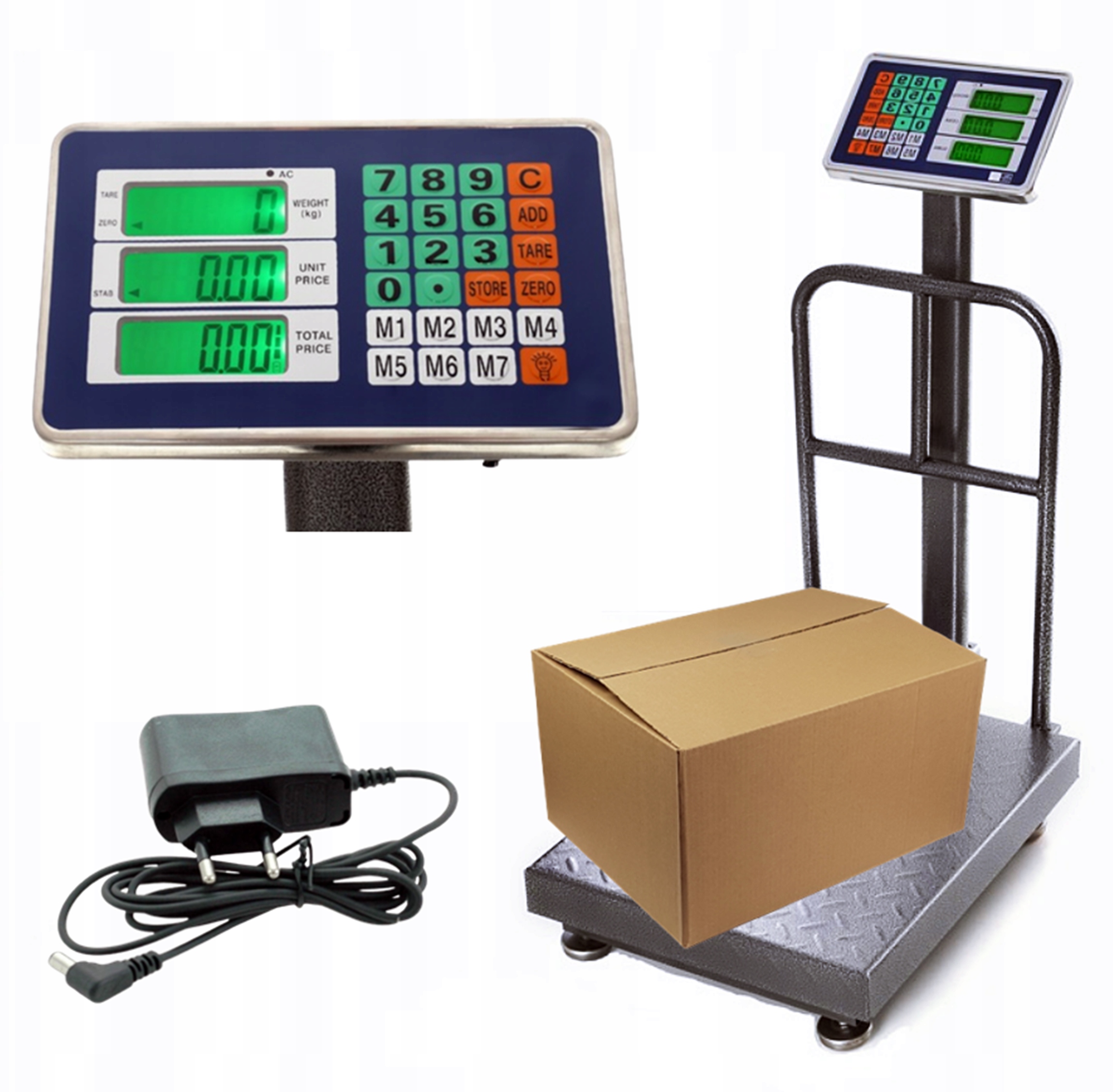 WAGA SKLEPOWA MAGAZYNOWA PLATFORMOWA PRZEMYSŁOWA SKŁADANA 150kg OPARCIE