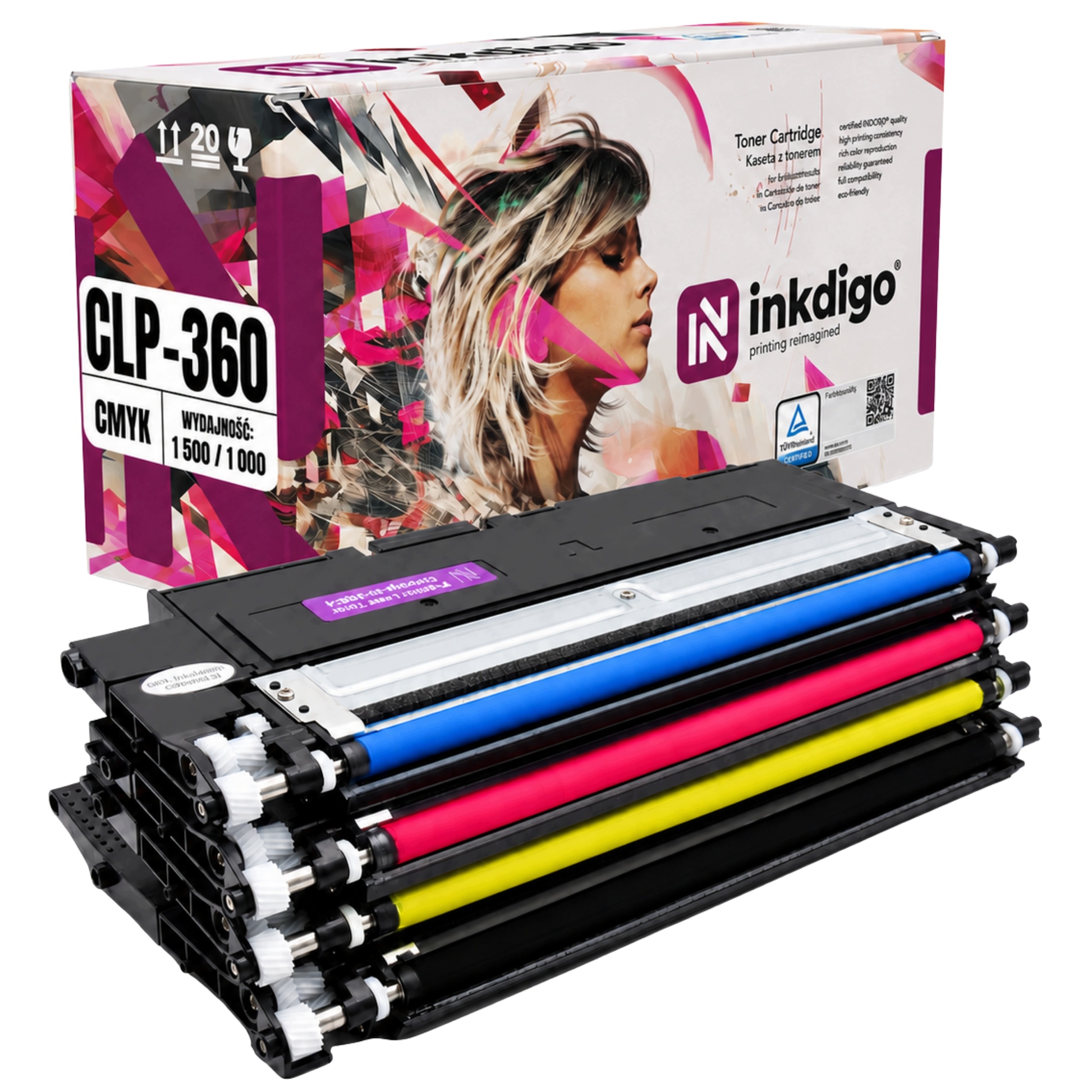 4x Toner pro Samsung CLP-360 Xpress C410W C460W Fw Samsung CLX 3305