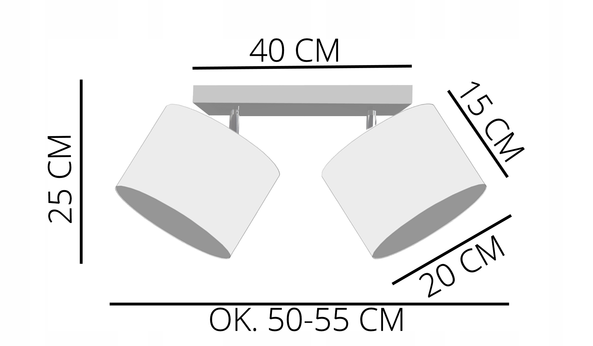 LAMPA SUFITOWA WISZĄCA VIRE 2pł PLAFON E27 LED Marka Skylighting