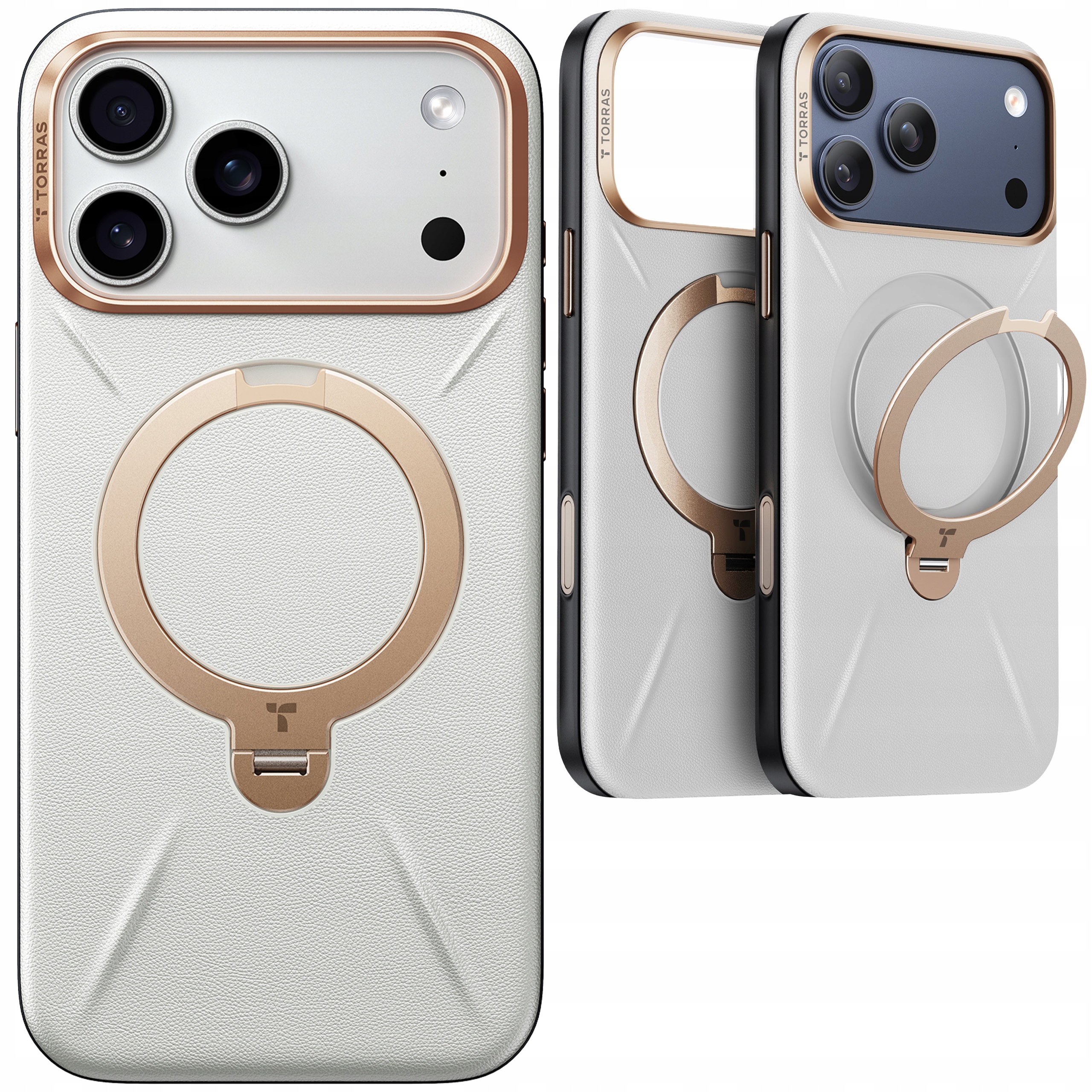 Torras Ostand VegSkin Case – Pouzdro MagSafe s držákem pro iPhone 17 Pro Cover
