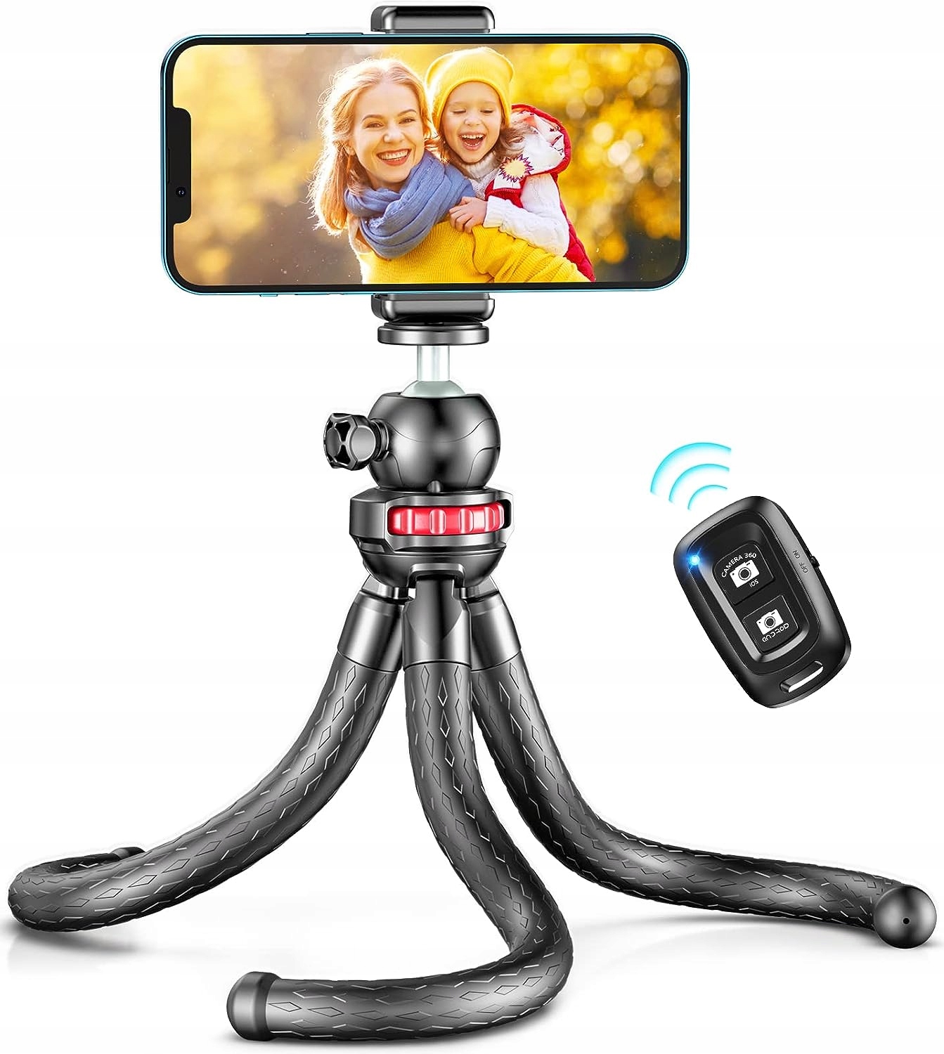 ELASTYCZNY STATYW TRIPOD Z UCHWYTEM NA TELEFON
