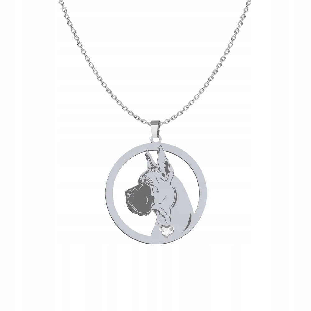 Stříbrný náhrdelník s německým psem 925 Šperky Žena Gravírování Bonus