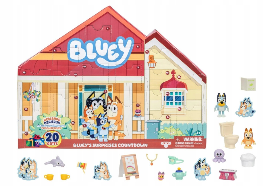 Bluey Překvapení Odpočítávací Kalendář 20 okének Adventní