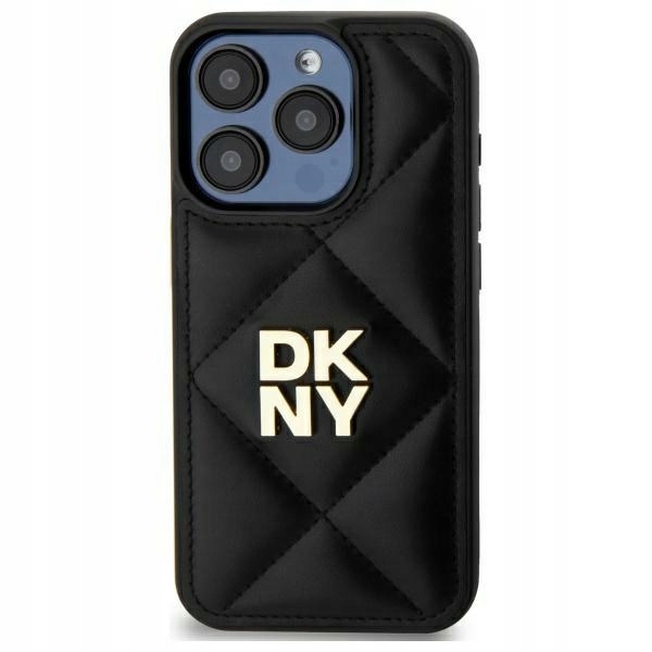 Etui Dkny Quilted Stack Logo na iPhone 15 czarne Dkny
