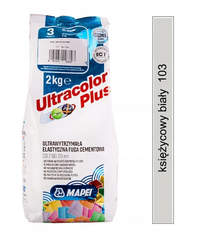 

Mapei Fuga Ultracolor 103 księżycowy biały 2kg