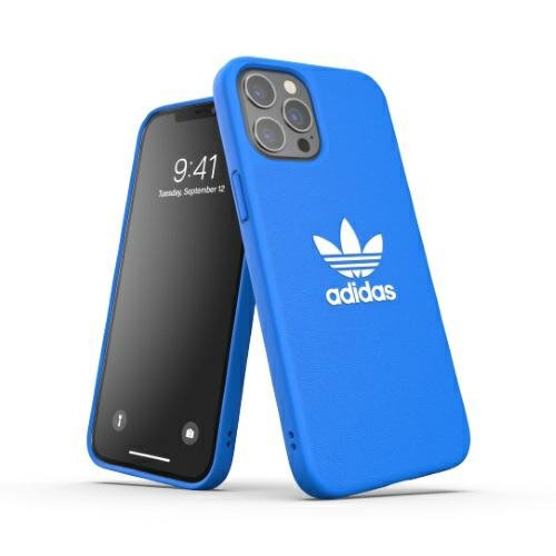 Etui Adidas Or Moulded Case Basic na iPhone 12 Pro Max niebiesko- białe