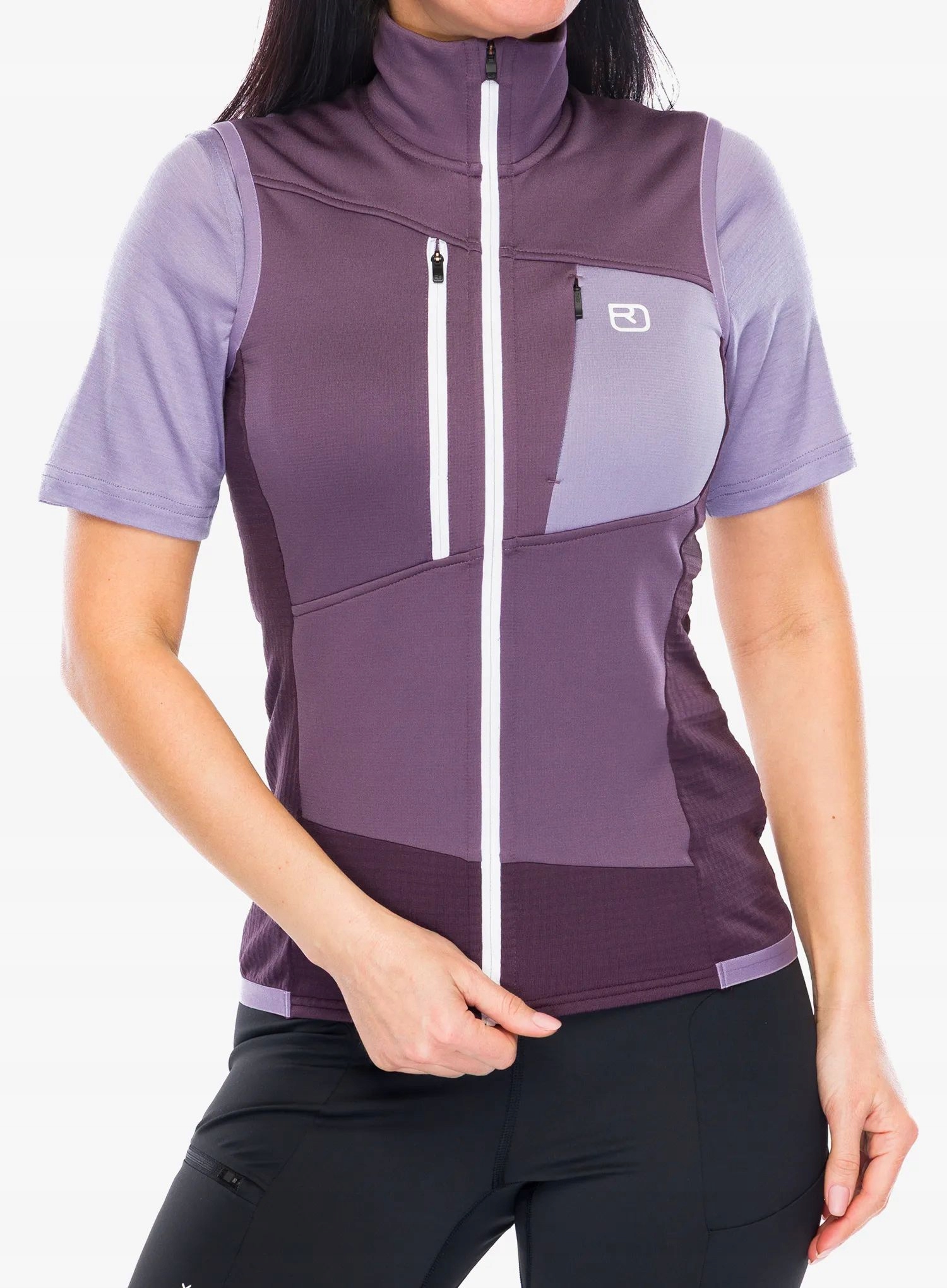 Dámská vesta Ortovox Fleece Grid Vest tmavě fialová S