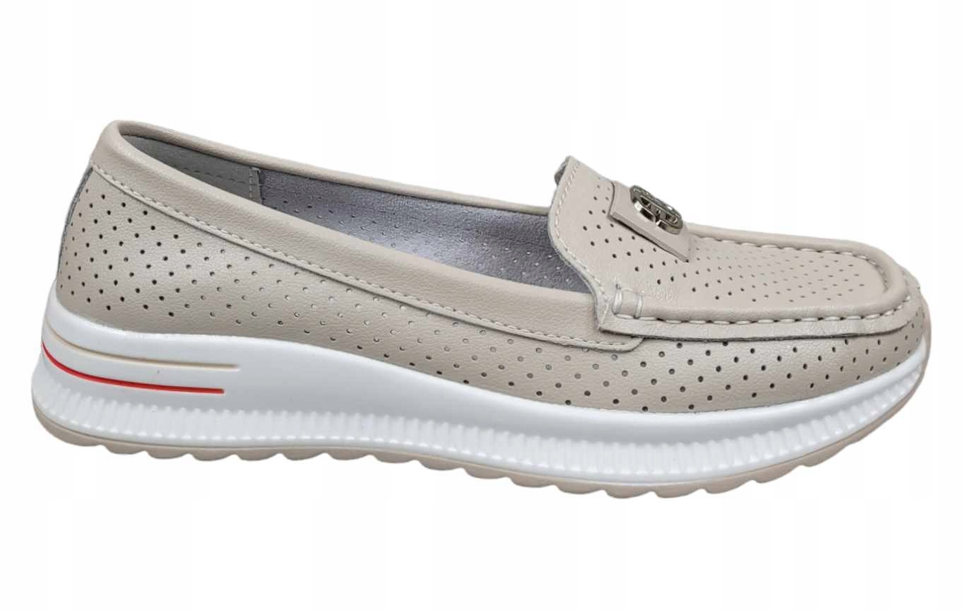 S.barski Mokasíny LR287 béžové r39