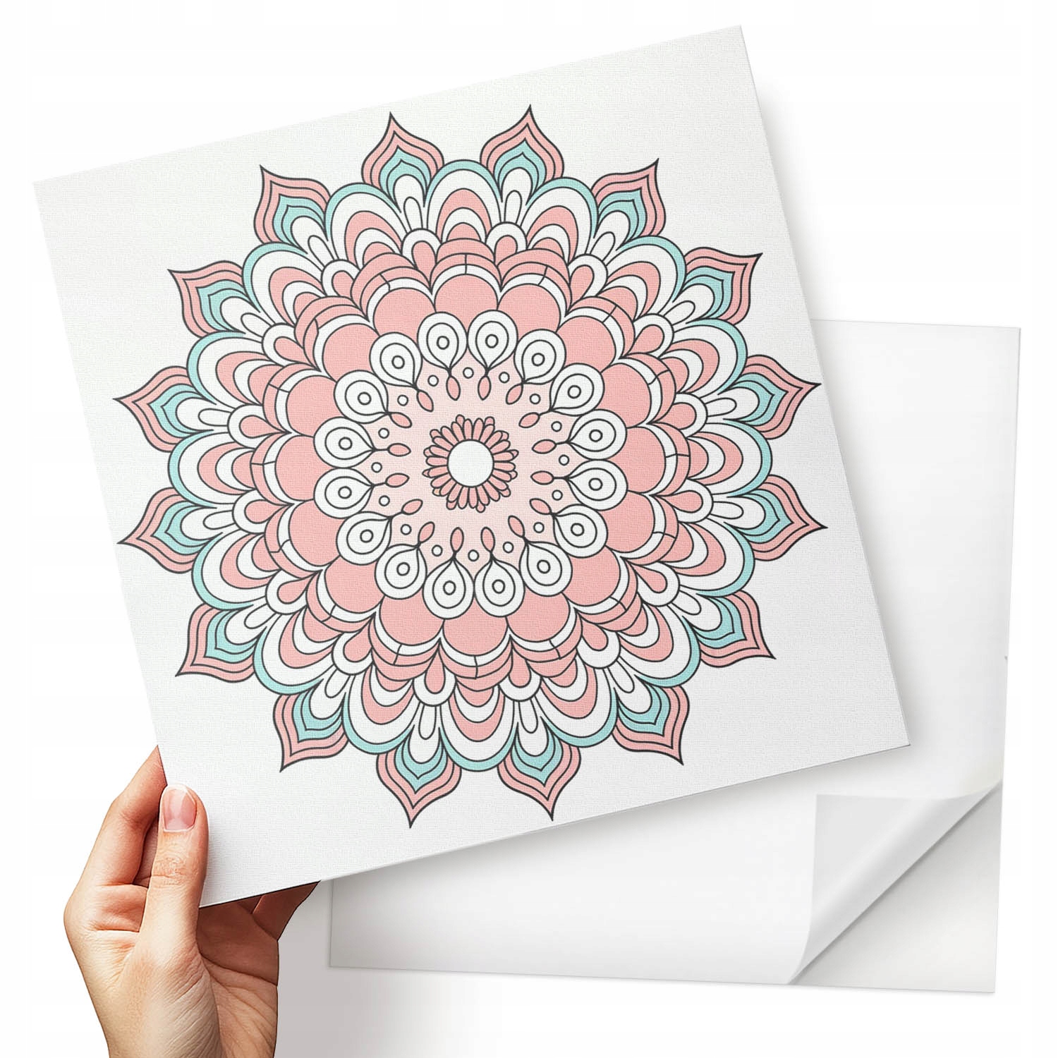 Balíček nástěnných vinylových dlaždic Mandala s květinovým motivem 9x30x30 cm