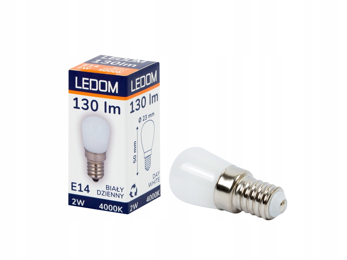 

Żarówka E14 Led 2W Neutralna Dzienna -Lodówka Okap