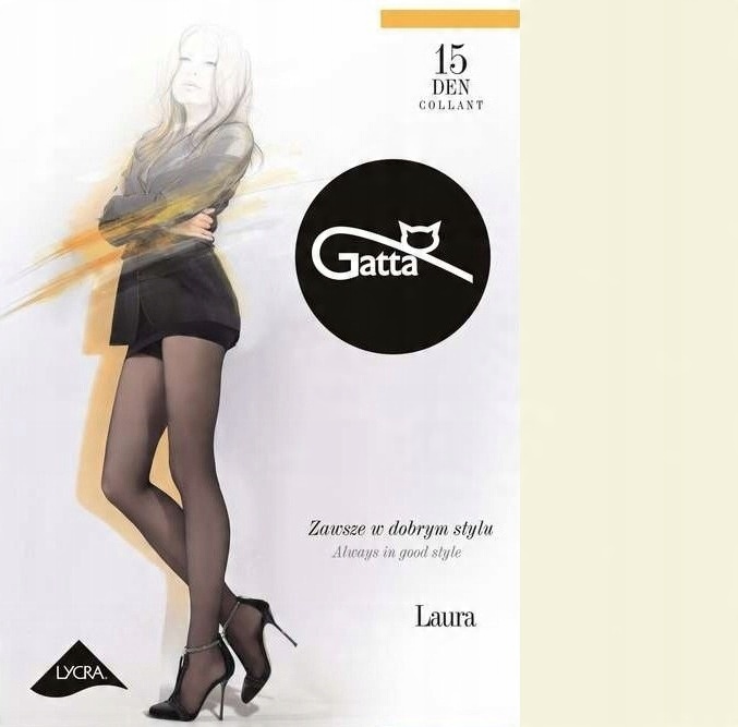 

Gatta Laura 15den rajstopy lycra panna 4