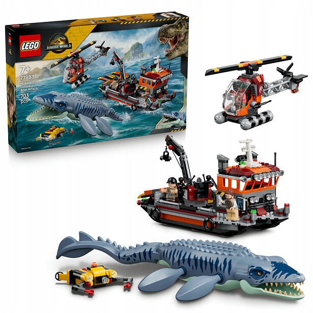 Lego Jurassic World 77983 Útok dinosaura mosasaura na loď