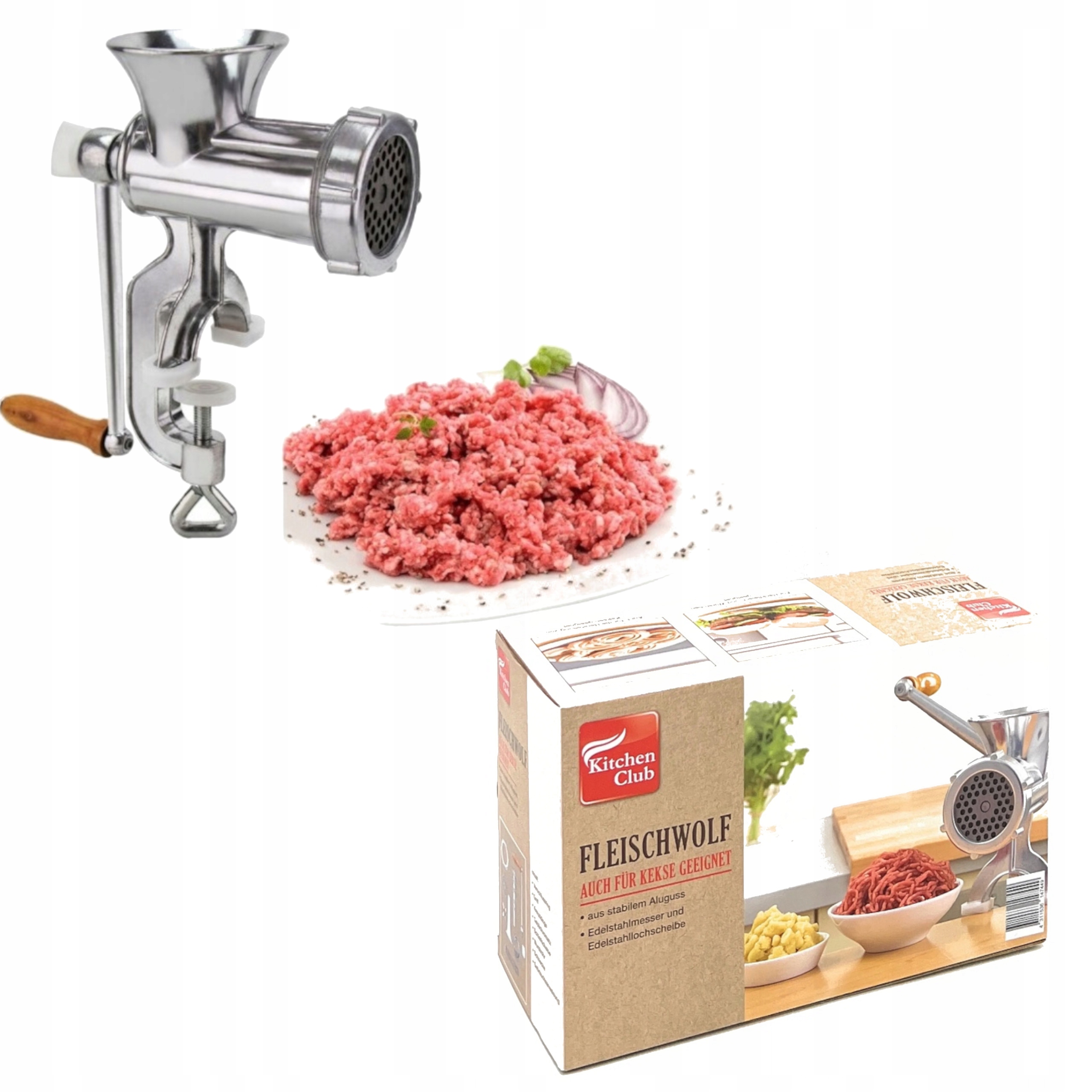 Мясорубка Kitchen CLUB kitchenclub серебристый / серый 0 Вт