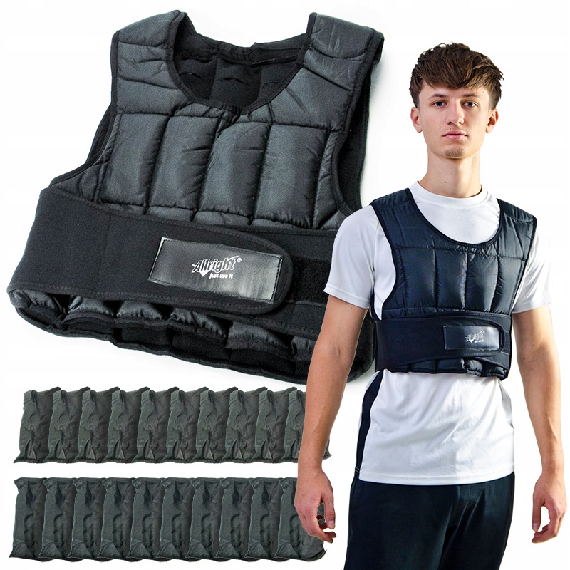 Kamizelka Treningowa Z Obciążeniem 5KG Obciążeniowa Do Ćwiczeń Treningu