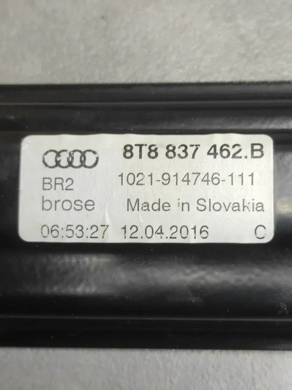 Audi A5 mechanism windows right front 8T8837462B