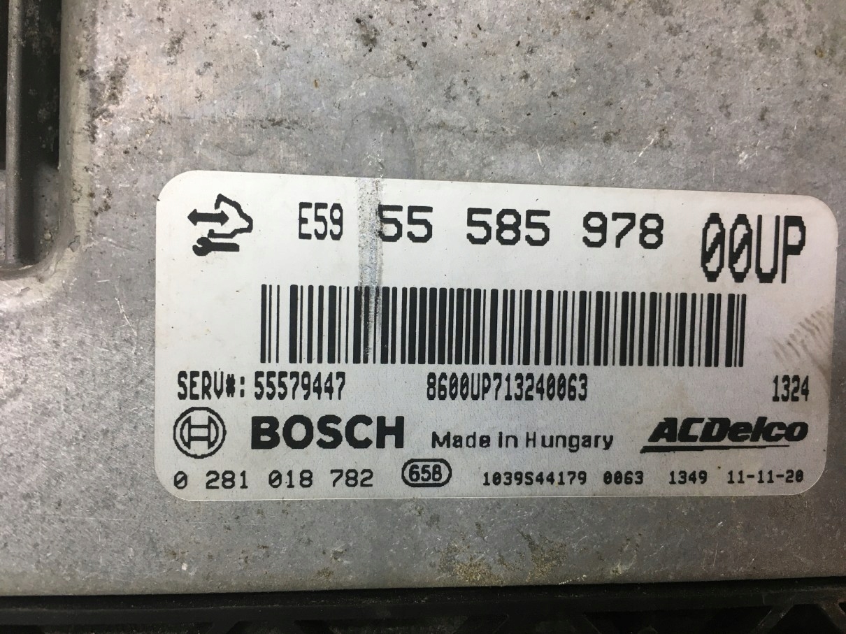 control unit of the engine CORSA D 1.3 CDTI 0281018782