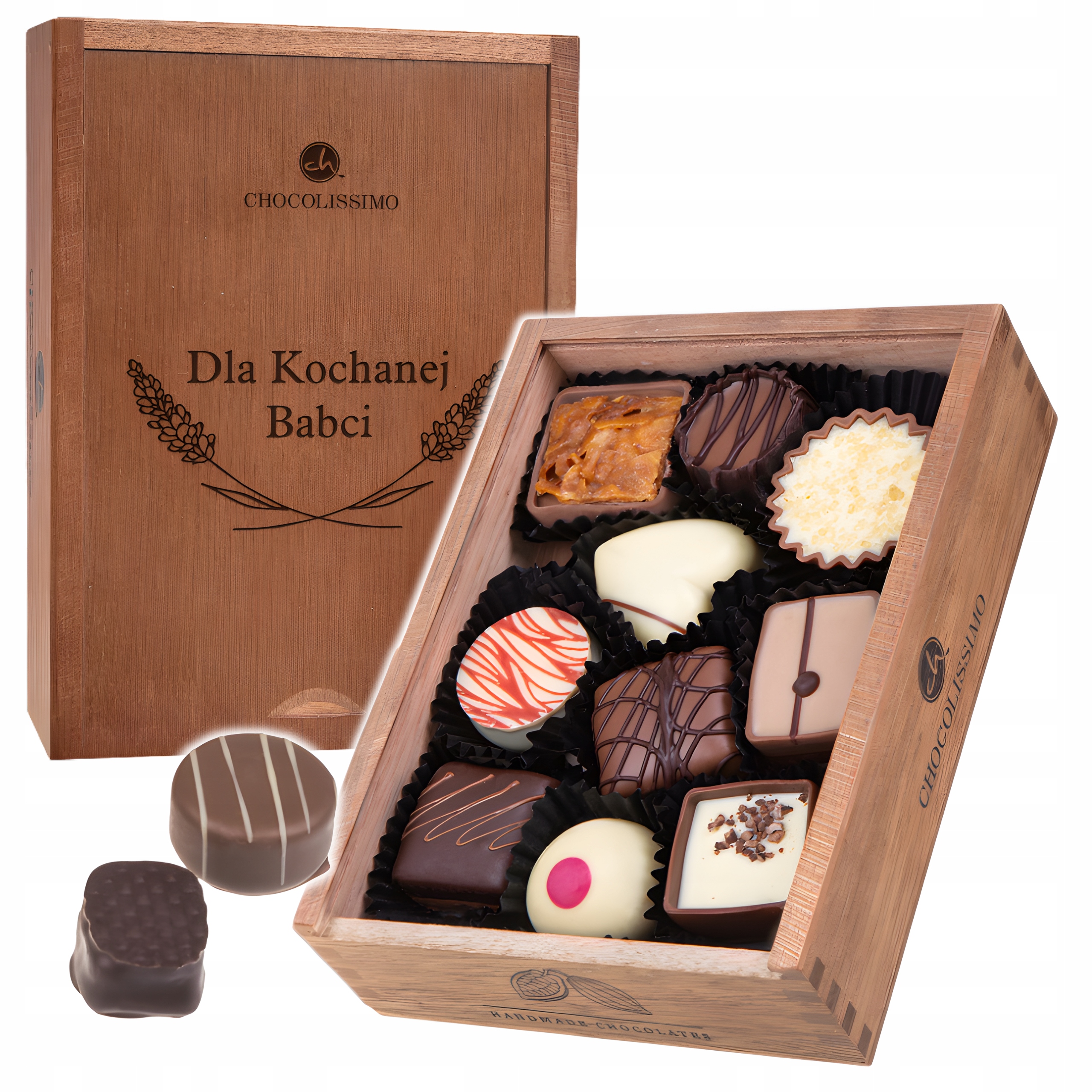 Levně Den babiček Pralinky Belgické dezertní Dárek pro babičku krabička 125 g