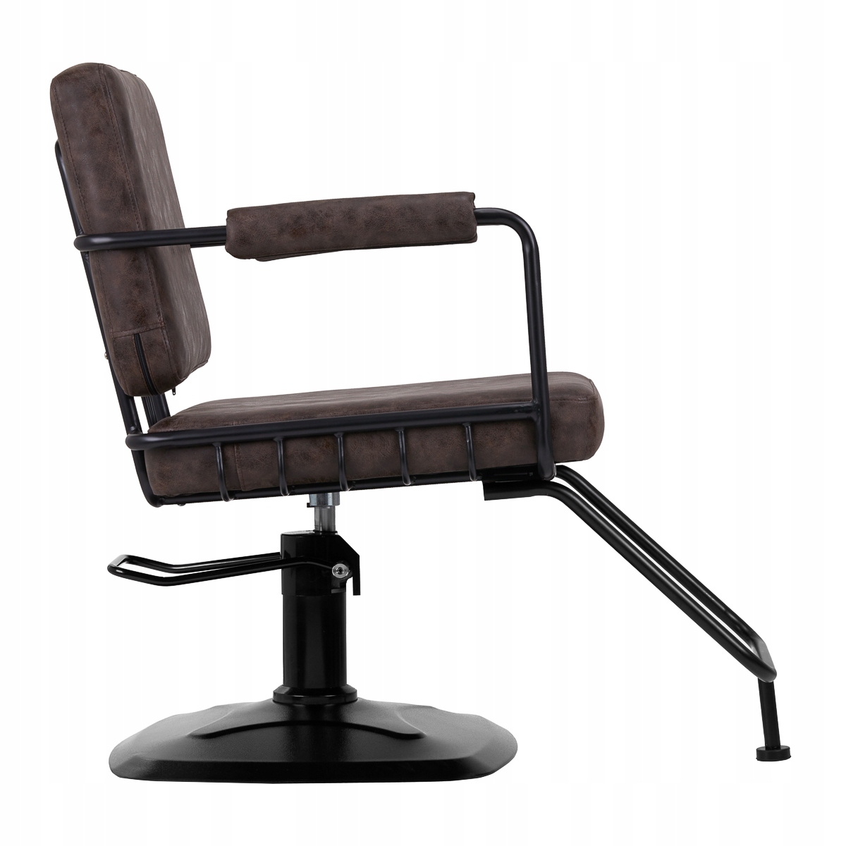 Gabbiano kadeřnické křeslo Catania Loft Old Leather tmavě hnědé