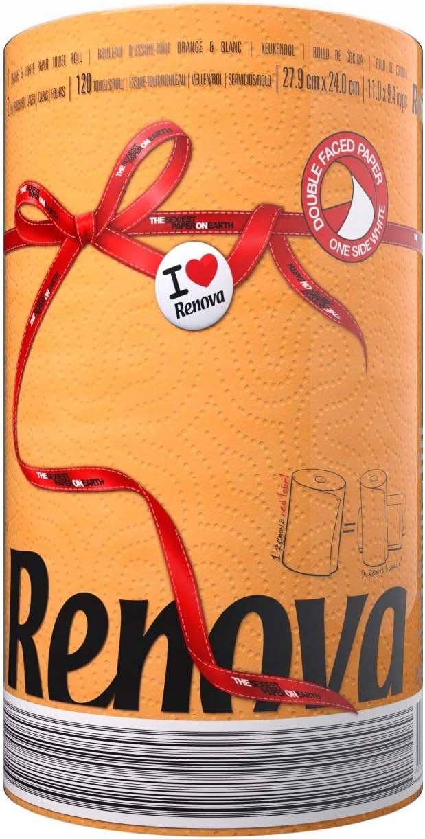 Levně Papírový Ručník Kuchyňská Utěrka Oranžová Renova Savá A Měkká