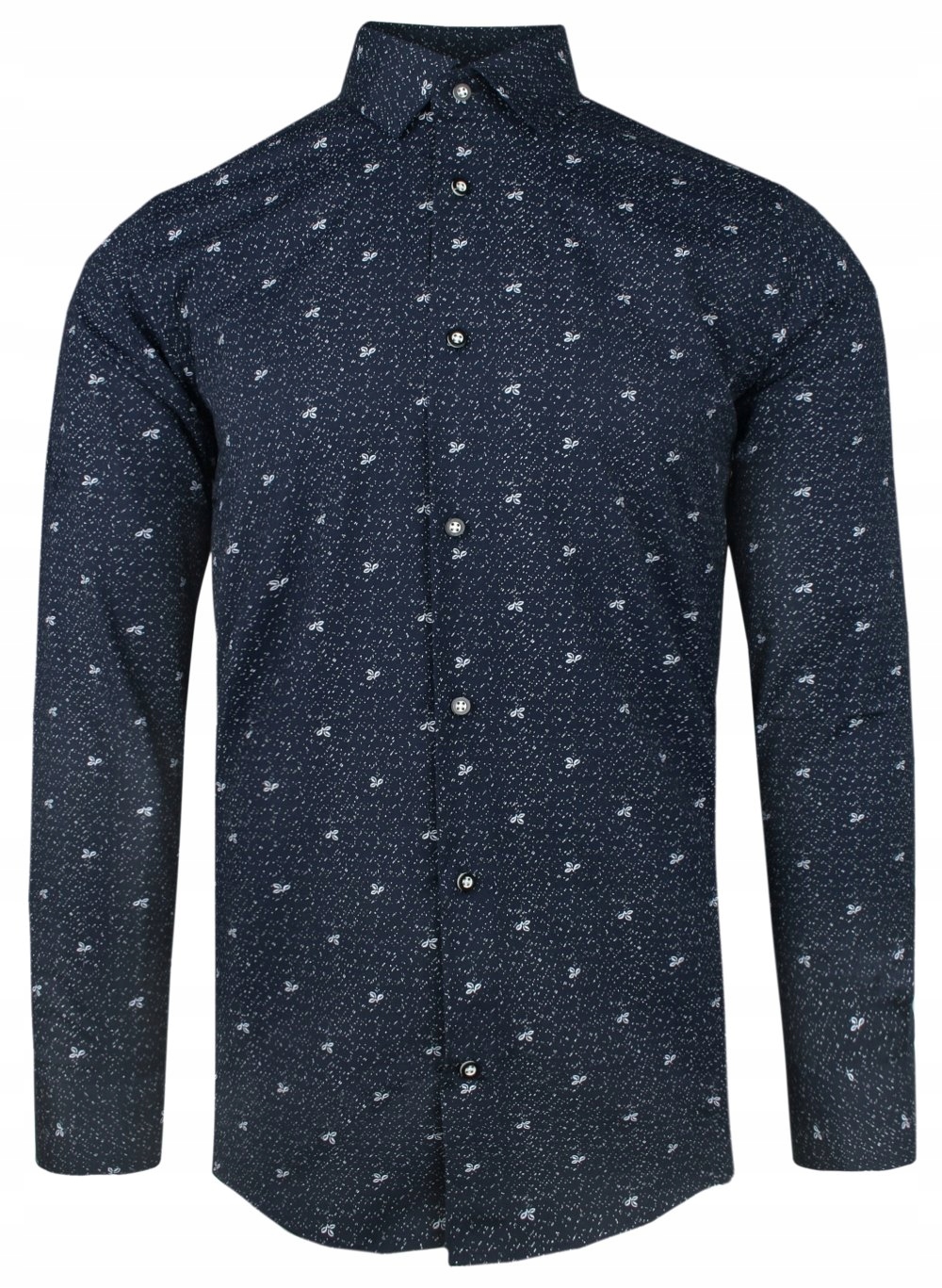 Granátově bílá vizitková košile 46/182-188