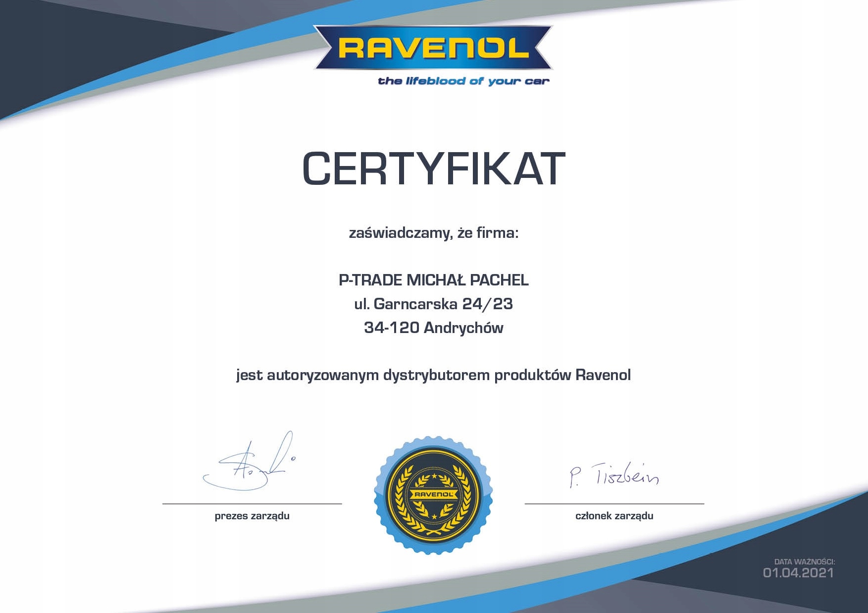 RAVENOL ATF+4 Fluid 4L Producent Ravenol