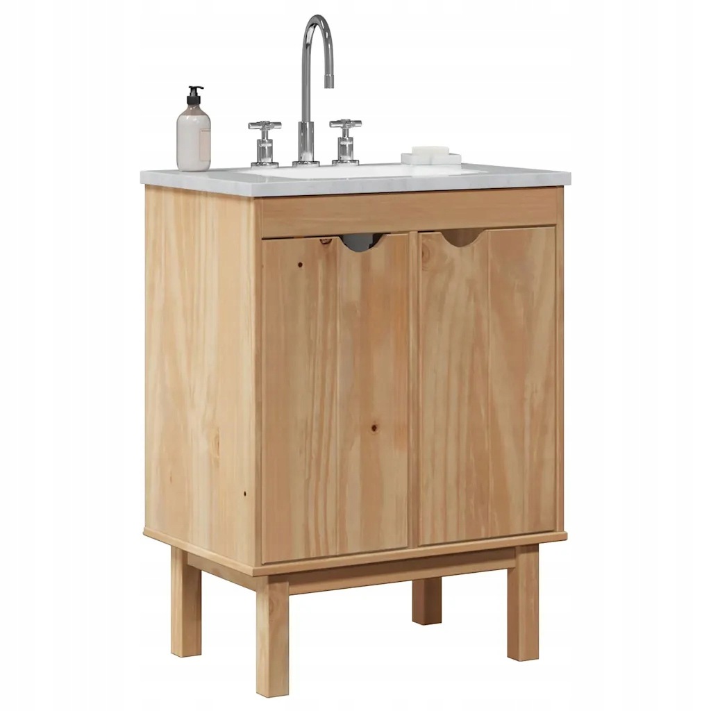 vidaXL Koupelnová skříňka pod umyvadlo Otta 59x40x80 cm masiv borovice