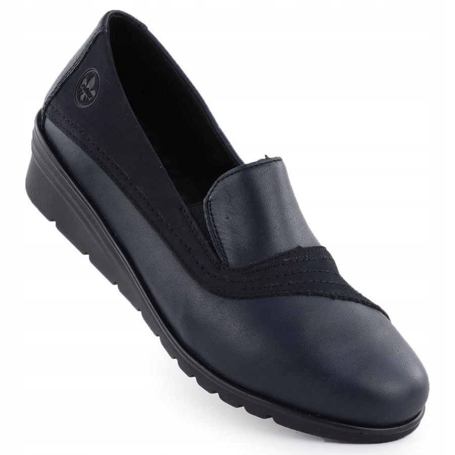 Polobotky kožené koturn Rieker L5356-14 40