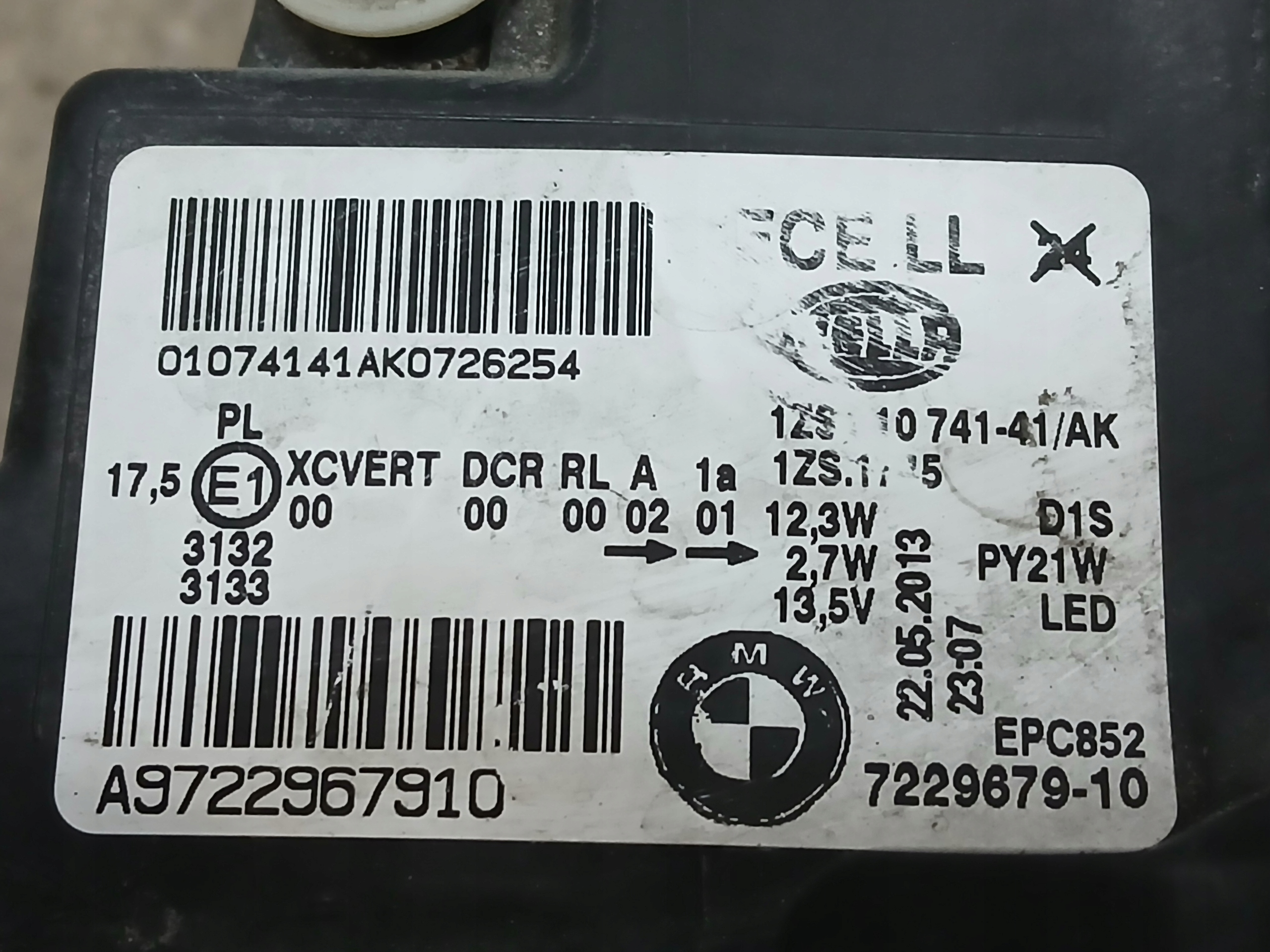 light front left BMW 1 and F20 XENON positioning LED 7229679-10