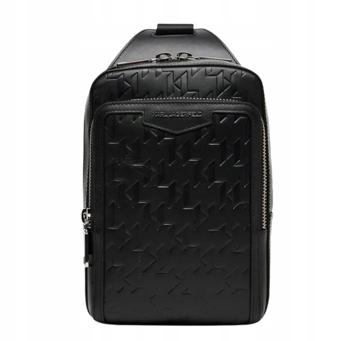 Karl Lagerfeld Černá kožená taška Loom Sling Bag