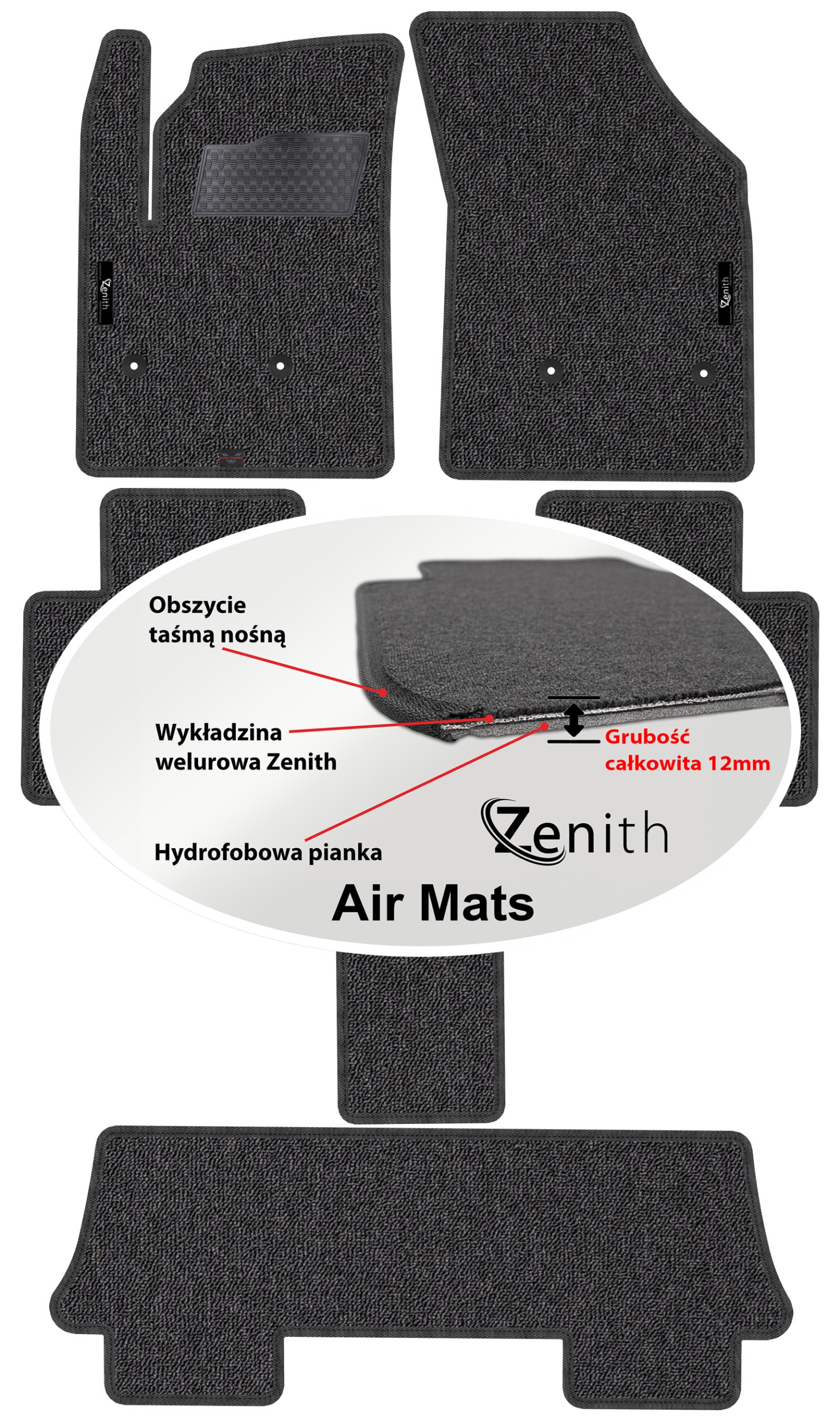 Maxus Euniq 5 Van 2019-2023 Velurové koberce do auta Zenith Air Mats