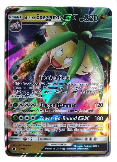 Karta Pokemon Tcg Alolan Exeggutor Gx (74/111)