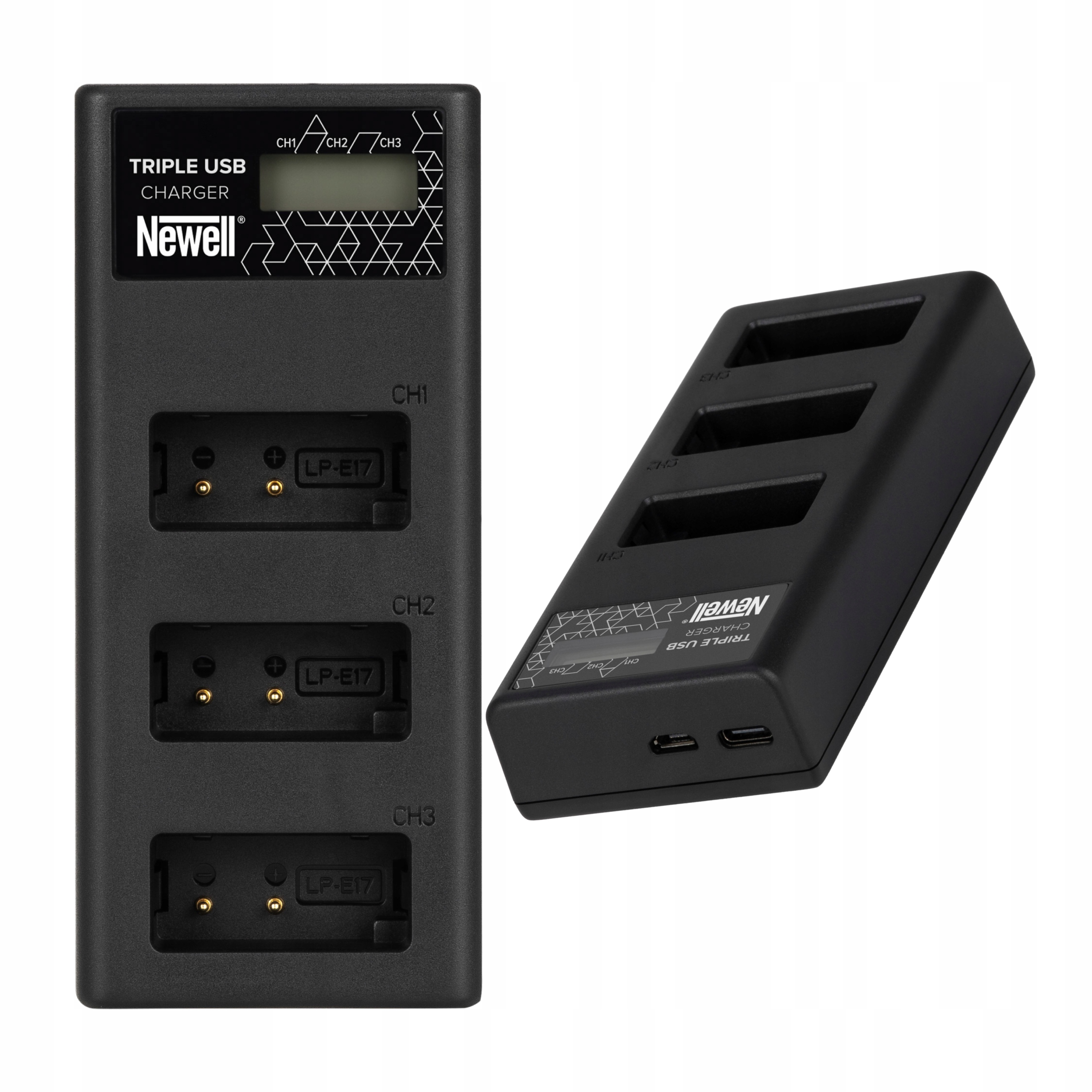 Ładowarka Na Trzy Akumulatory LP-E17 Do Aparatu Canon Cd-usb-c 8,4 V Newell