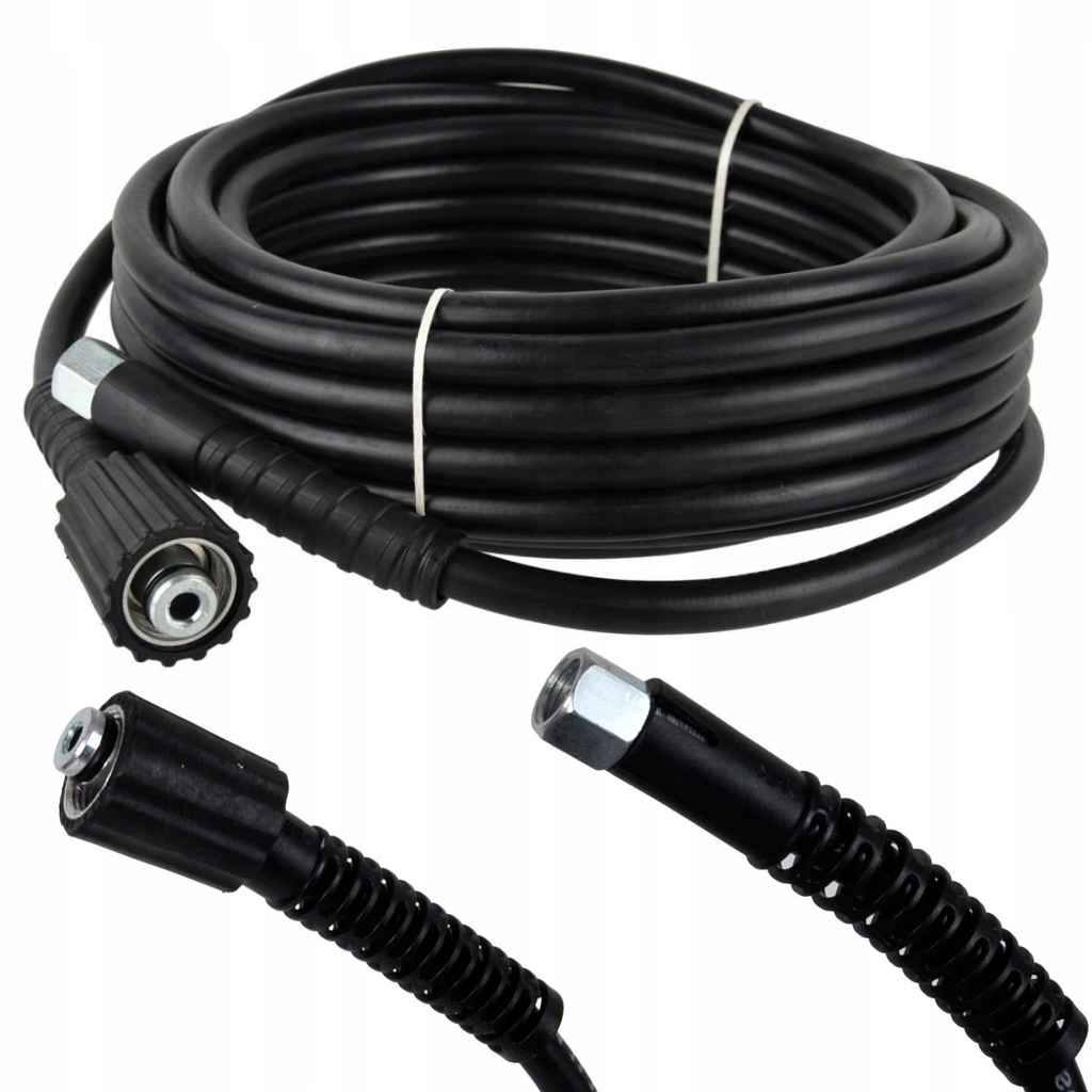 WĄŻ DO MYJKI CIŚNIENIOWEJ PRZEWÓD WKRĘCANY 10m