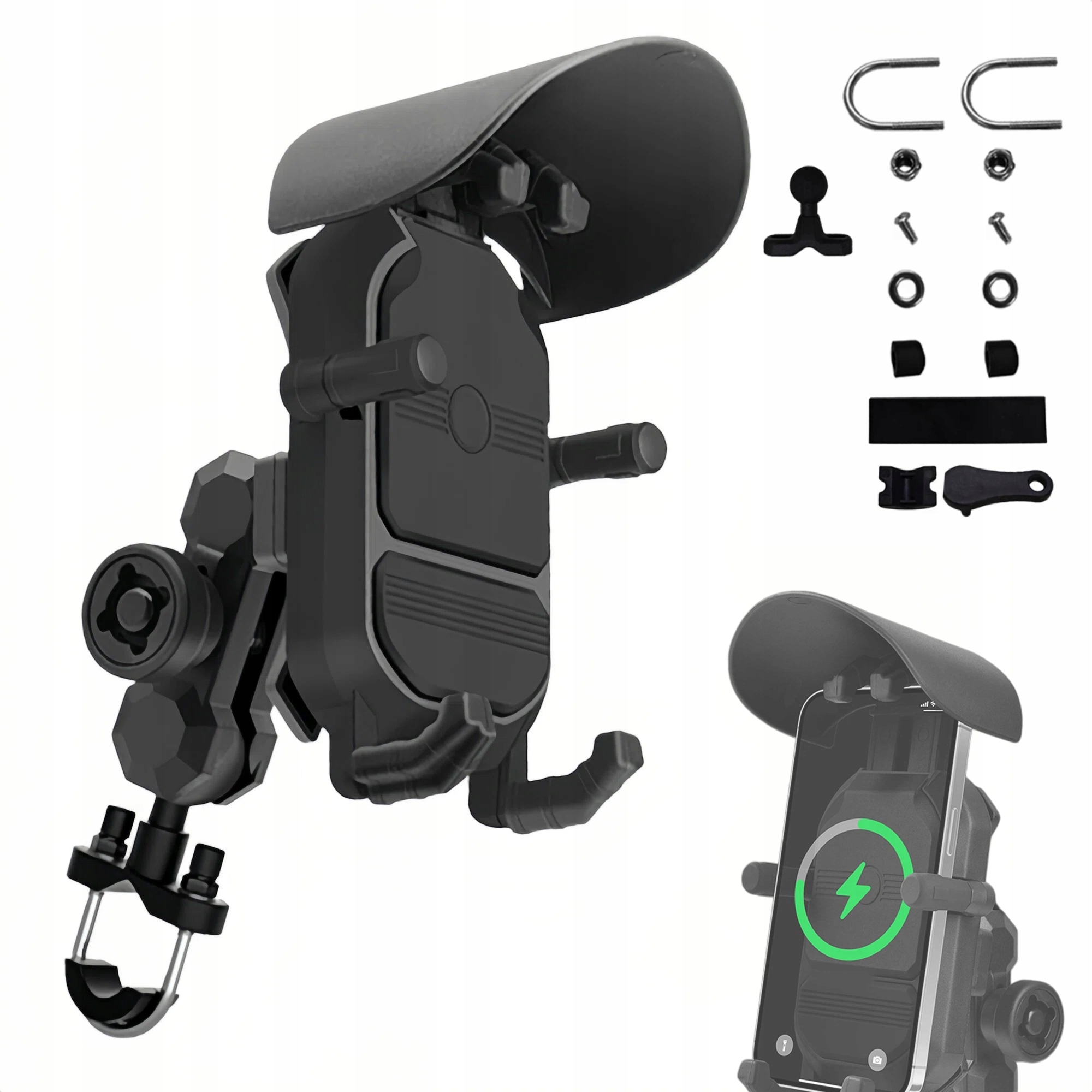 Motocyklowy Uchwyt Telefon Antywibracyjny Przeciwdeszczowy Quad