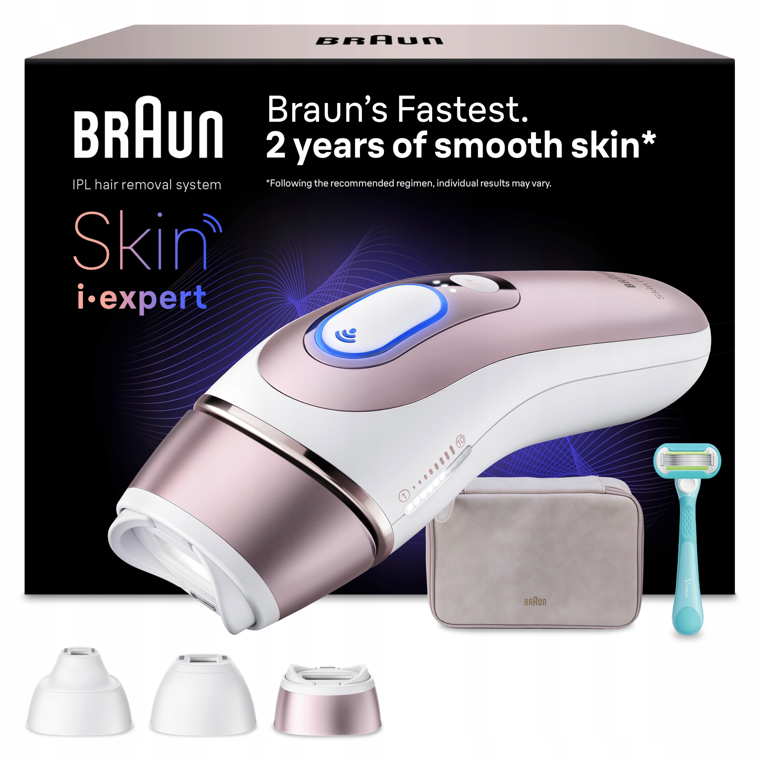 Depilátor Braun Smart PL7321 Skin expert 3 Hlavice Laserová epilace