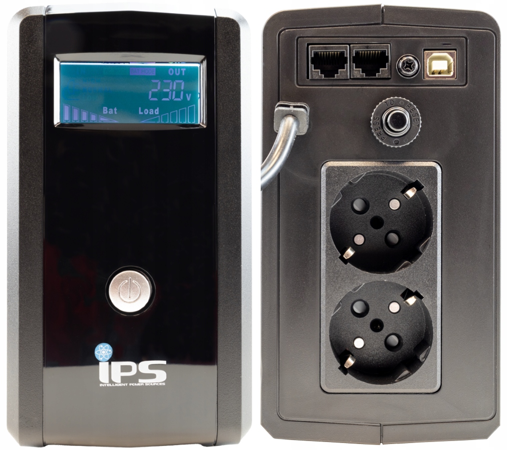 Zasilacz Awaryjny Ups Tower 600VA 360W LCD Ips Rtv Komputera Laptopa Kamer