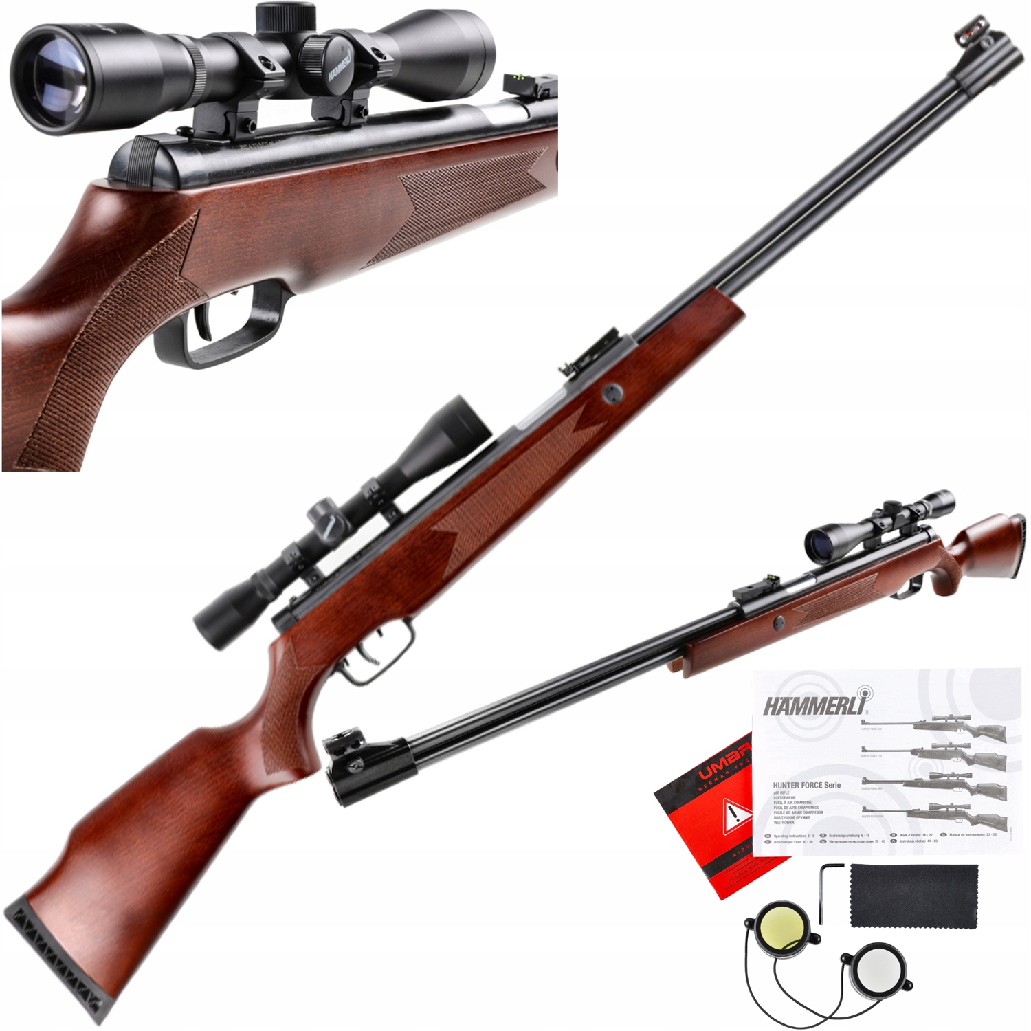 Mocna Wiatrówka karabinek Hämmerli Hunter Force 900 Combo 4,5 mm luneta
