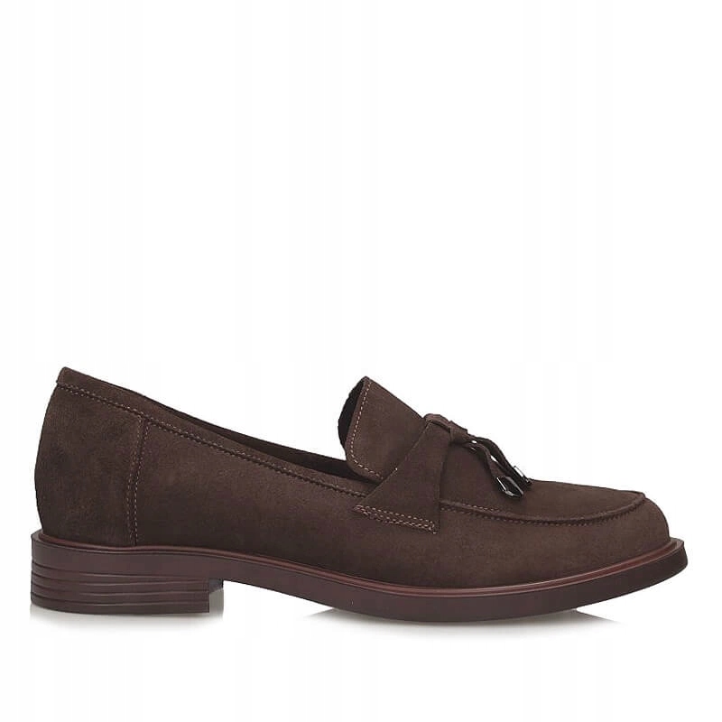 Dámské nazouvací mokasíny Sempre 24-651 hnědé semiš