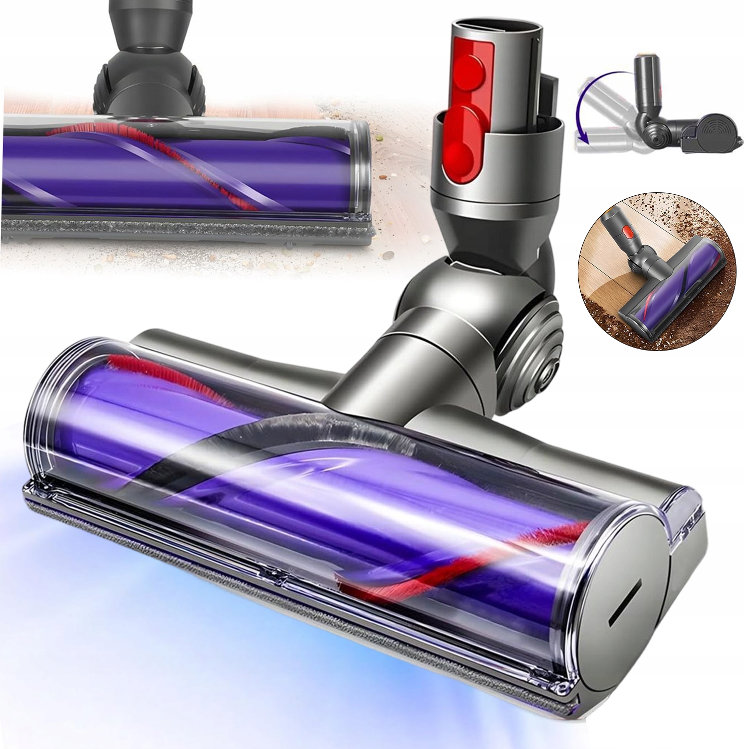 Turbokartáč pro Vysavač Dyson V7 V8 V10 V11 Vyměnitelný nylonový kartáč