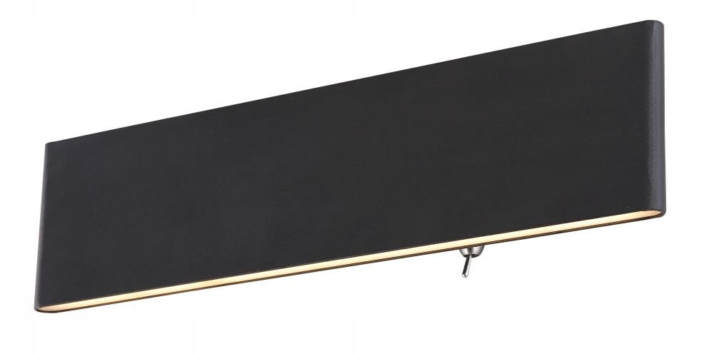 Veľké podlhovasté čierne nástenné svietidlo Siegfried Globo