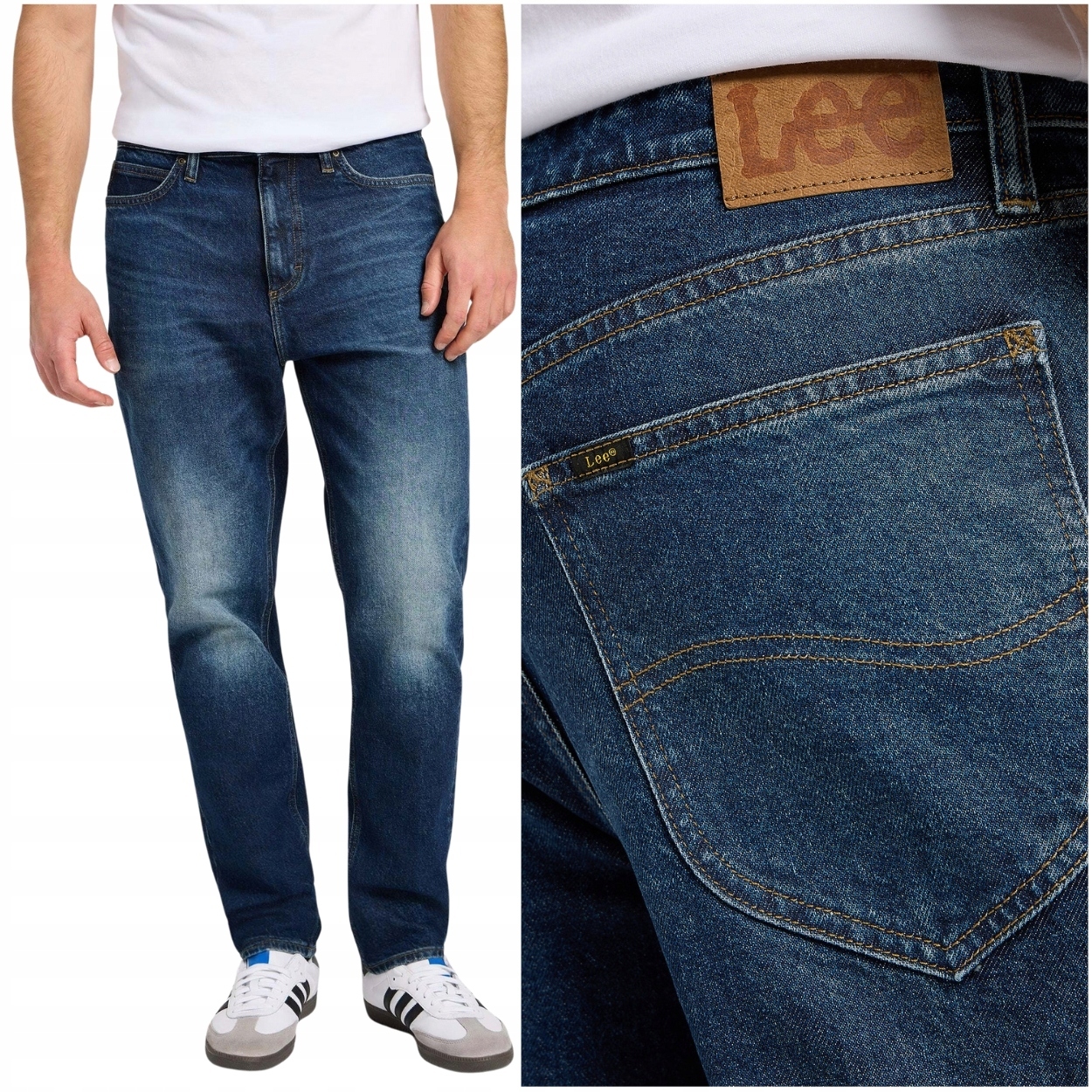 Lee Austin regular tapered Midnight Blue klasické džínové kalhoty W38 L34