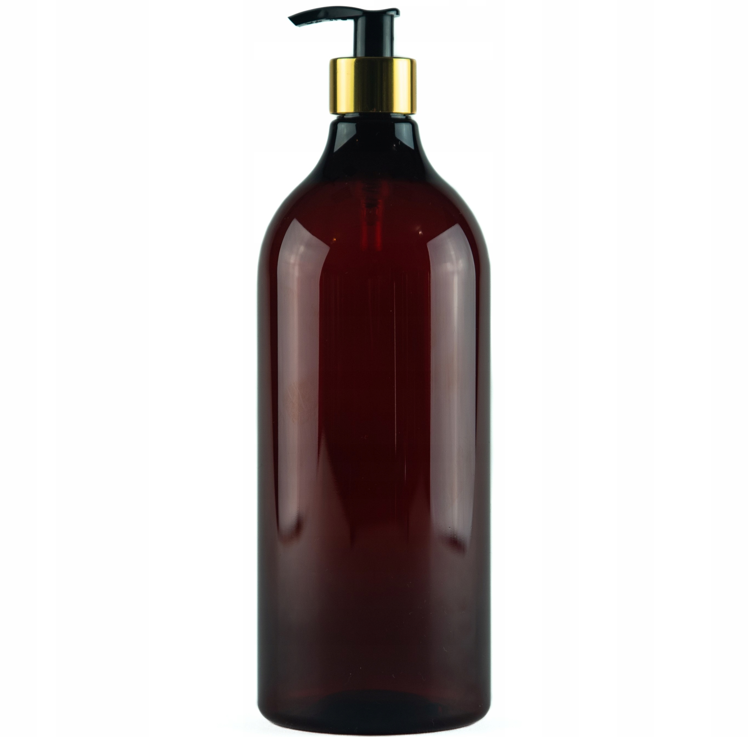 

Butelka z pompką dozującą 1000ml, Pet, Brązowa,