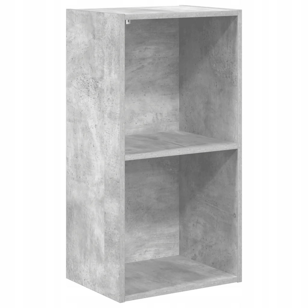 Regál na knihy 40 x 30 x 76,5 cm šedý betonu 2-úrovňový