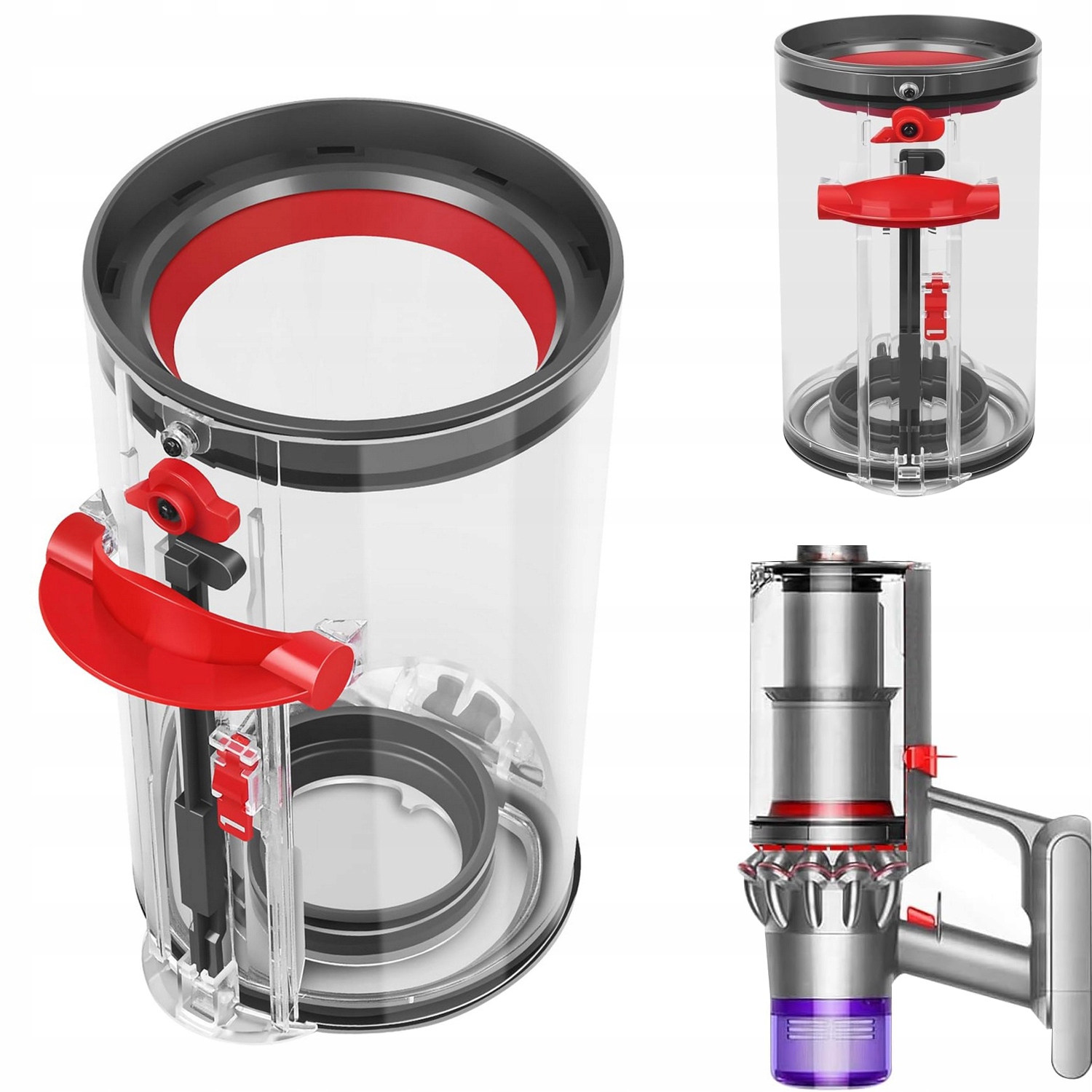 Pojemnik Na Kurz Do Dyson V11 V15, Części Zamienne Akcesoria Do Odkurzacza