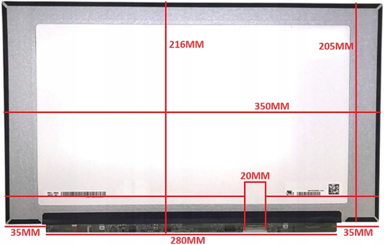 NOWA MATRYCA ZAMIENNA NV156FHM-N45 FHD IPS 30PIN eDp 15,6" MATOWA Producent Auo