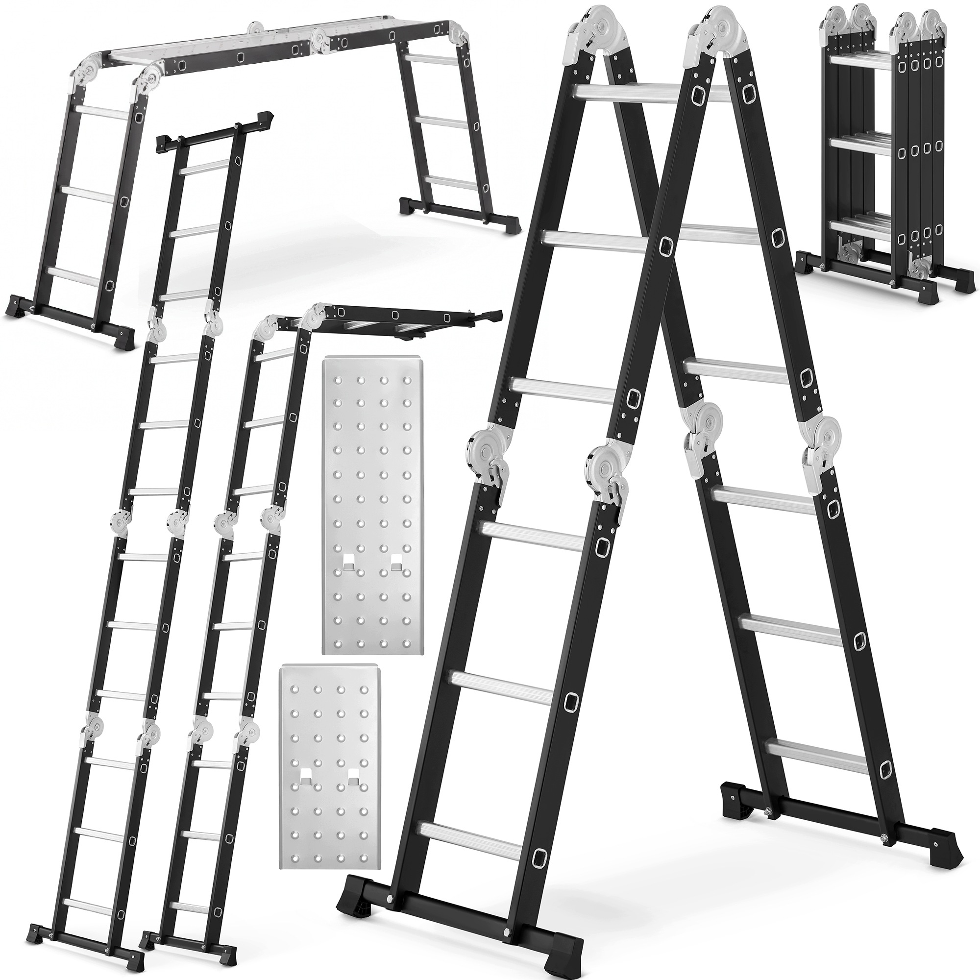 Žebřík kloubový skládací 4x3 rozkládací Higher plošina