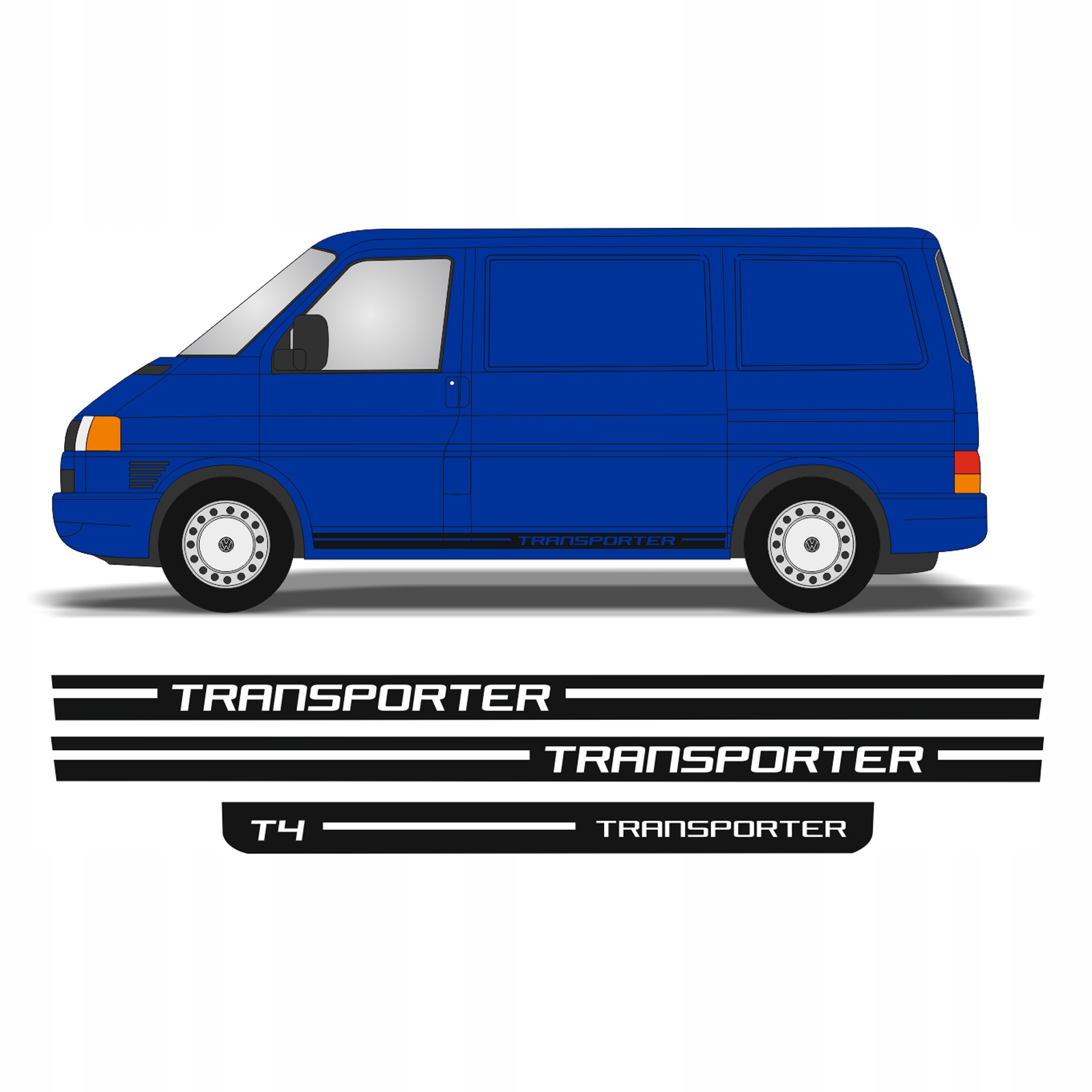 Naklejki do Vw T4 Transporter Pasy Na Bok i Tył Samochodu