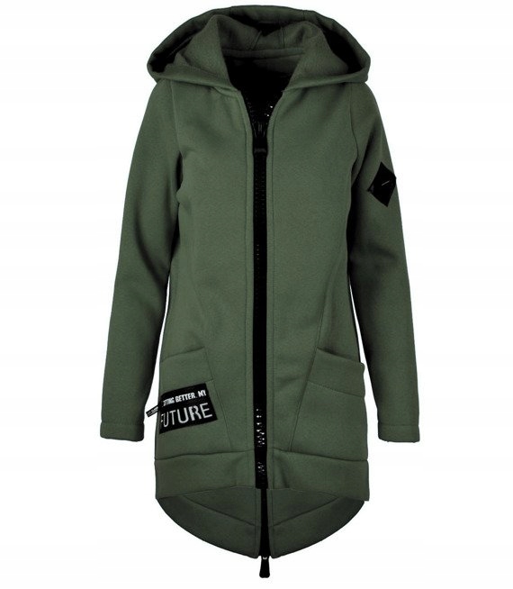

Designerska długa bluza parka Hit sezonu M