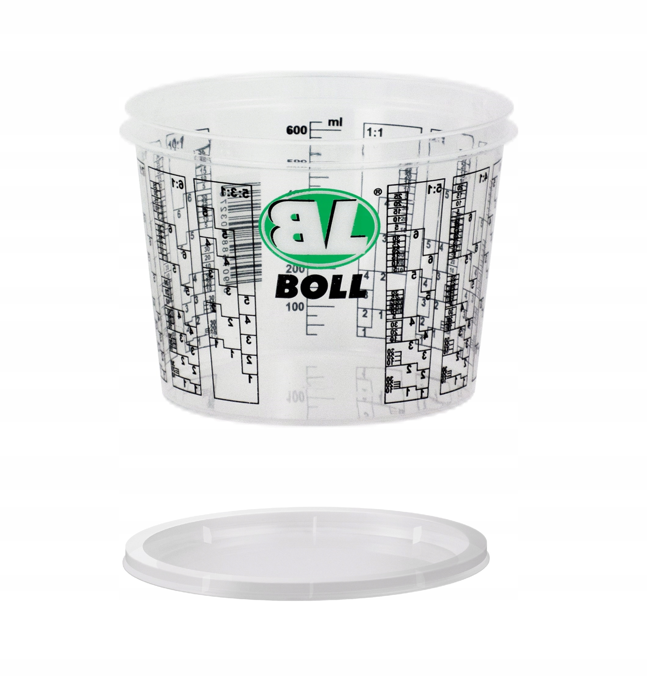 POJEMNIK KUBEK LAKIERNICZY Z PODZIAŁKĄ 0,75L + POKRYWKA