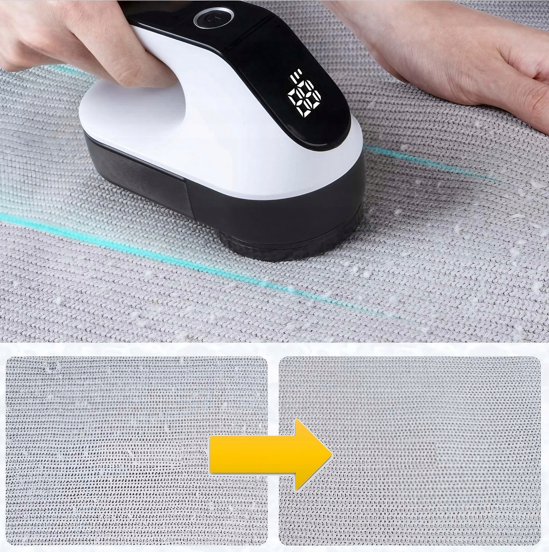 DUŻA MOCNA GOLARKA DO UBRAŃ 2000mAh 6 OSTRZY 5 WAT + KABEL USB-C I PĘDZELEK Marka Stator